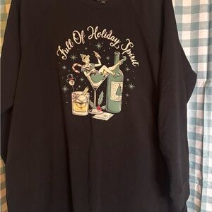 Torrid Black Festive Holiday Sweatshirt